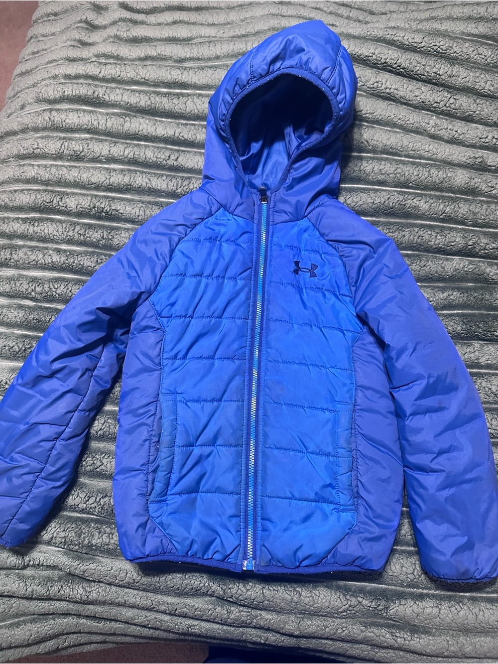 Under Armour Kids' Blue Insulated Hooded Jacket